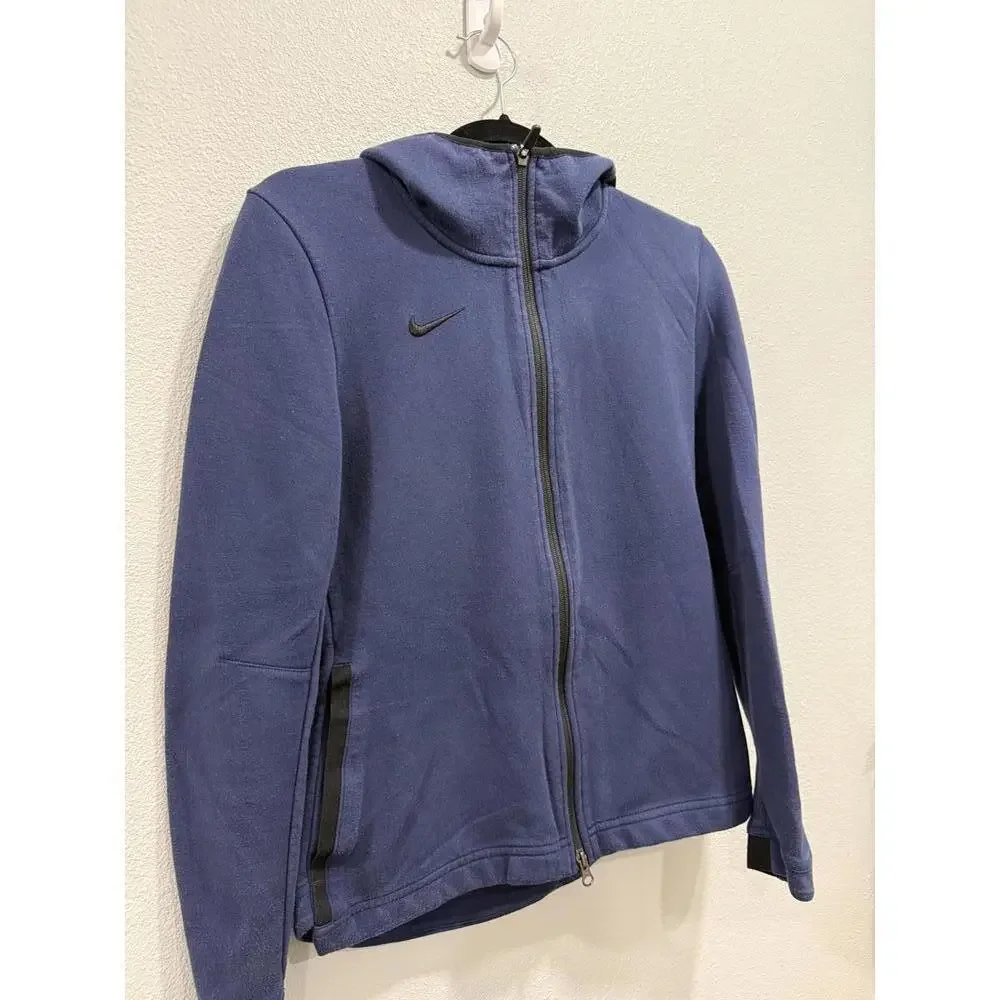 Nike Women's DriFit Full Zip Up Hoodie Sweater, Navy Blue, Small
